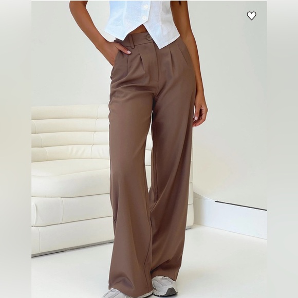 Princess Polly Pants - Princess Polly Archer Pants Brown Lower‎ Impact